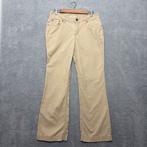 Natural Reflections Corduroy Pants Women 8 Khaki Tan Flare Straight Bootcut Y2K